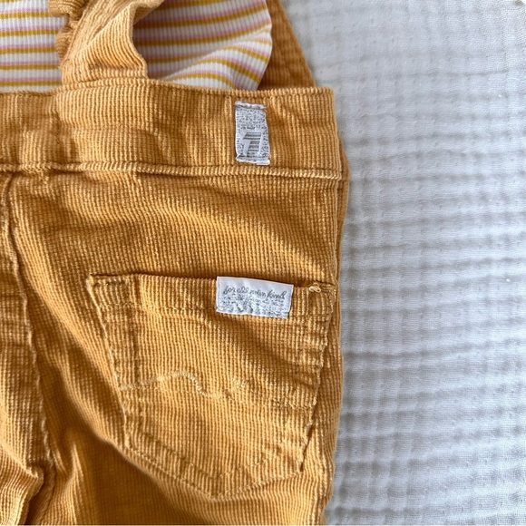 7 For All Mankind Mustard Yellow Kids Overalls Set 24 months NWOT - Picture 7 of 7